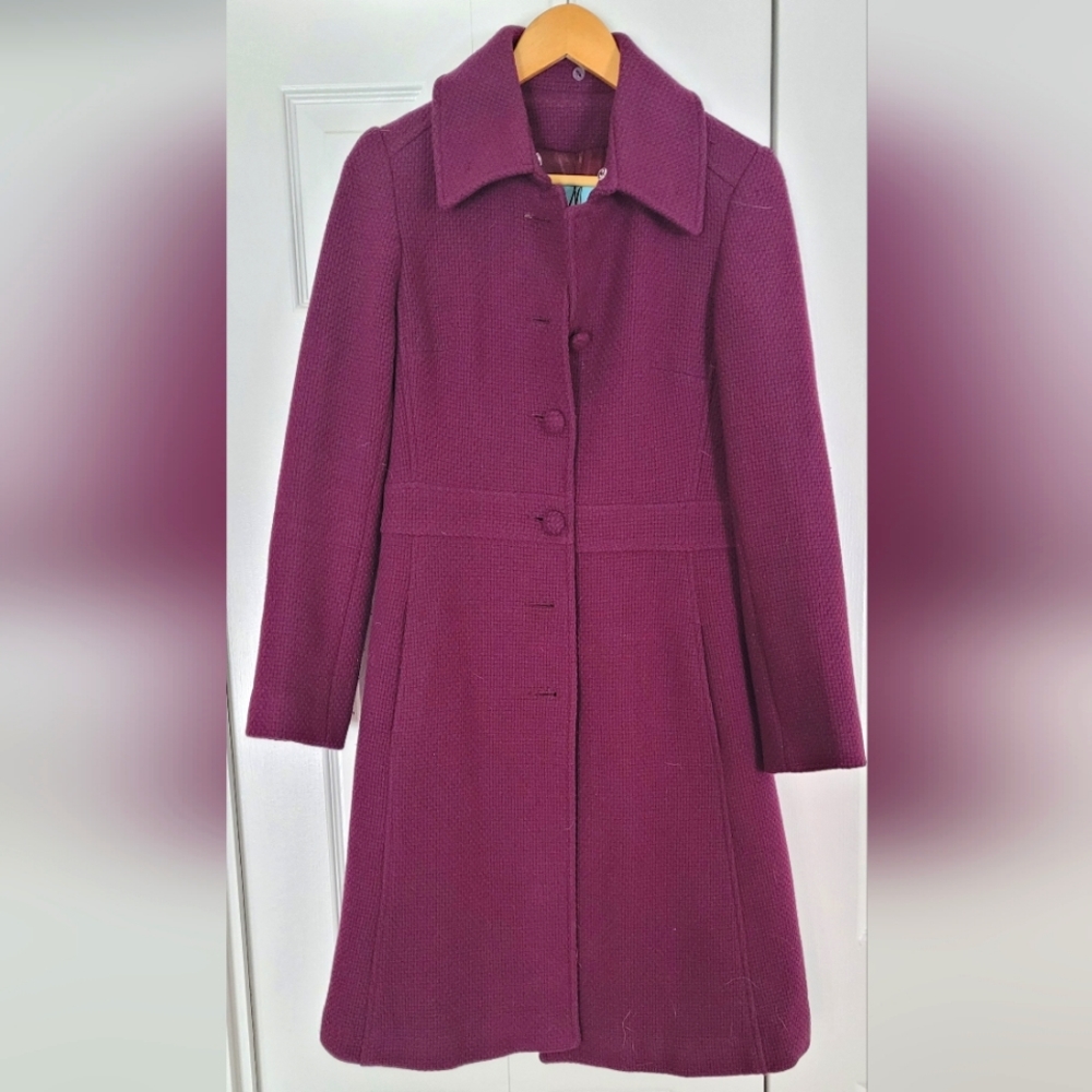 MARCIANO purple pea coat